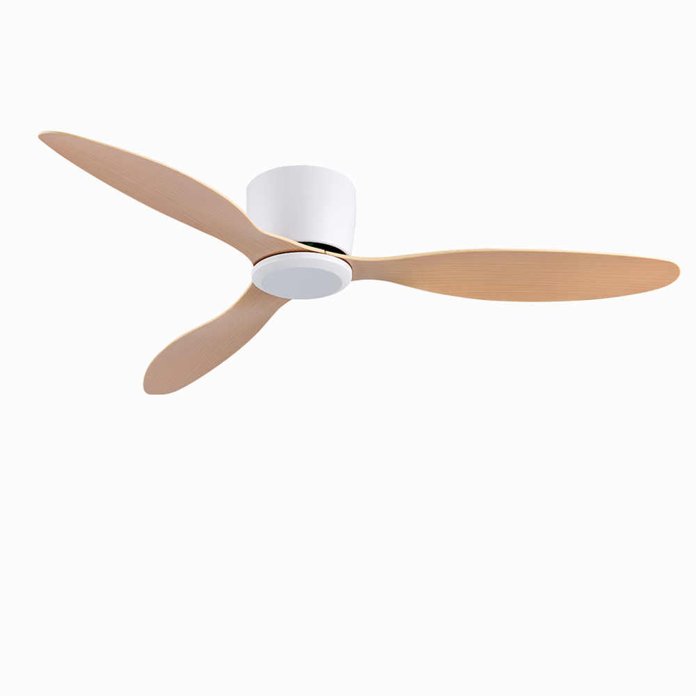 IRALAN 42 52 Inch Ceiling Fans No Light DC Motor Remote Control Cooling Fans Low Floor Ceiling Fan Silent large home fan: 300W / Orange