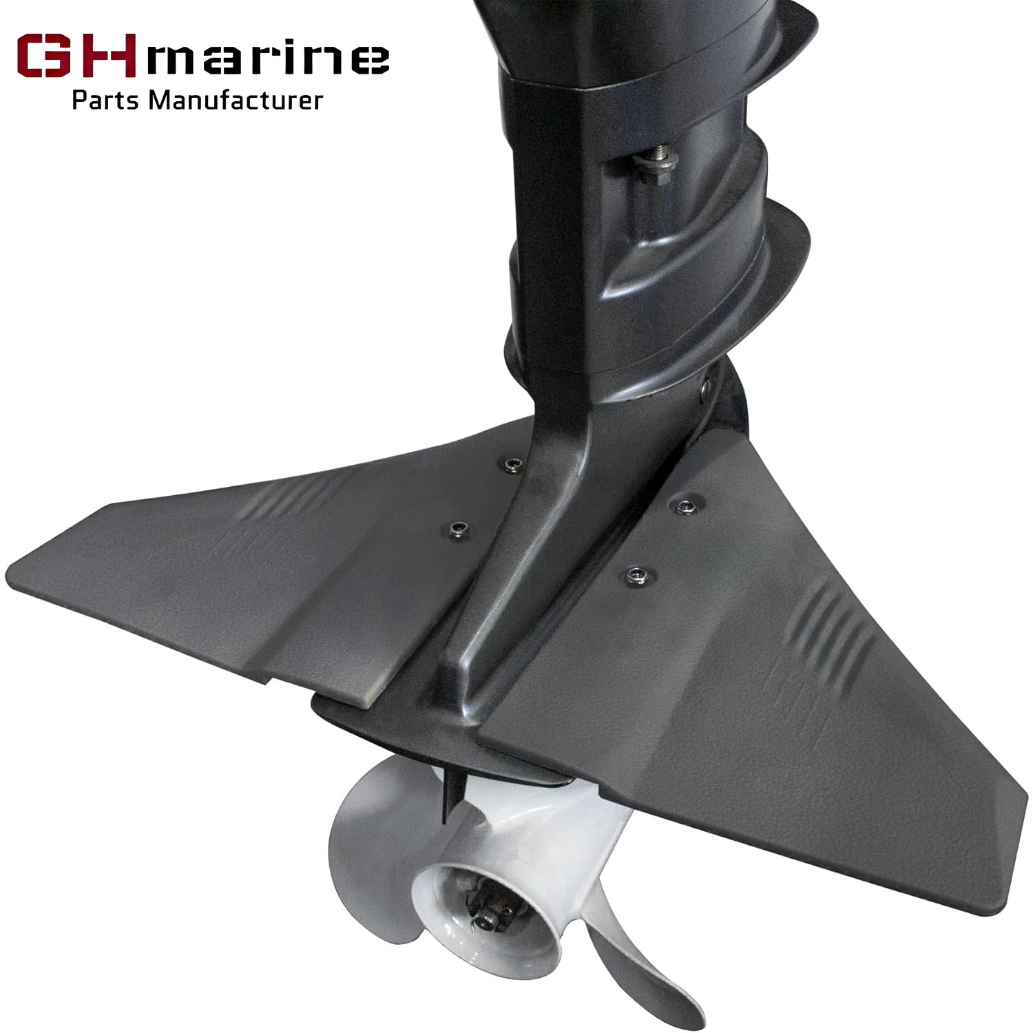 Boat Hydrofoil Stabilizer for Marine 5 - 150 HP Outboard and Sterndrive Motors Made of PA66 Plastic Black