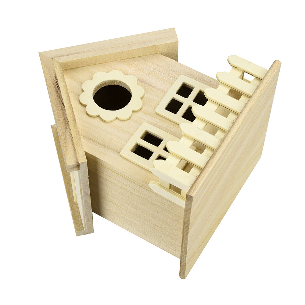 Casa de madera para pájaros portátil, casa de pájaros creativa montada en la pared de madera para exteriores, Nido de Pájaro, caja de madera #25