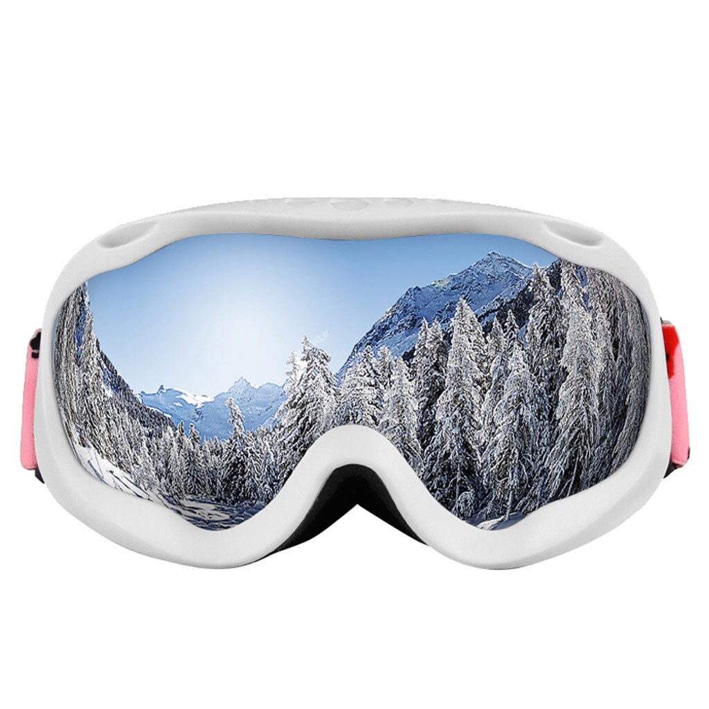 ski goggles double layers lens anti-fog anti-UV Large frame ski glasses skiing snowboard Mens snow goggles: D