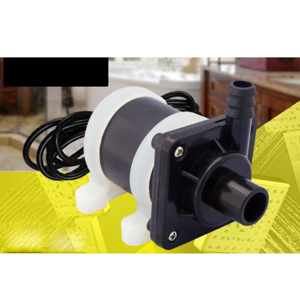 12-24V Brushless Solar DC Water Pump Circulating Pump Silent Aquarium Water Pump: Black