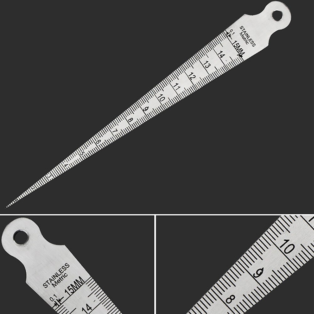 Measuring Tool Depth House Tapered Ruler Accuracy Adjustable Feeler Gauge Taper Stainless Steel Welding Hole Portable