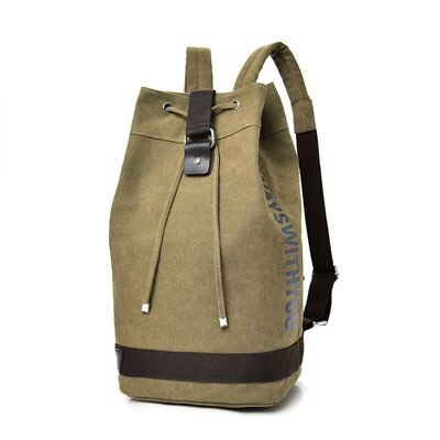 Canvas Rugzak Mannen Grote Capaciteit Laptop Rugzak mannen Reistassen Emmer Rugzak Boekentas Sport Bagpack Grote Verpakking Cubes: small khaki