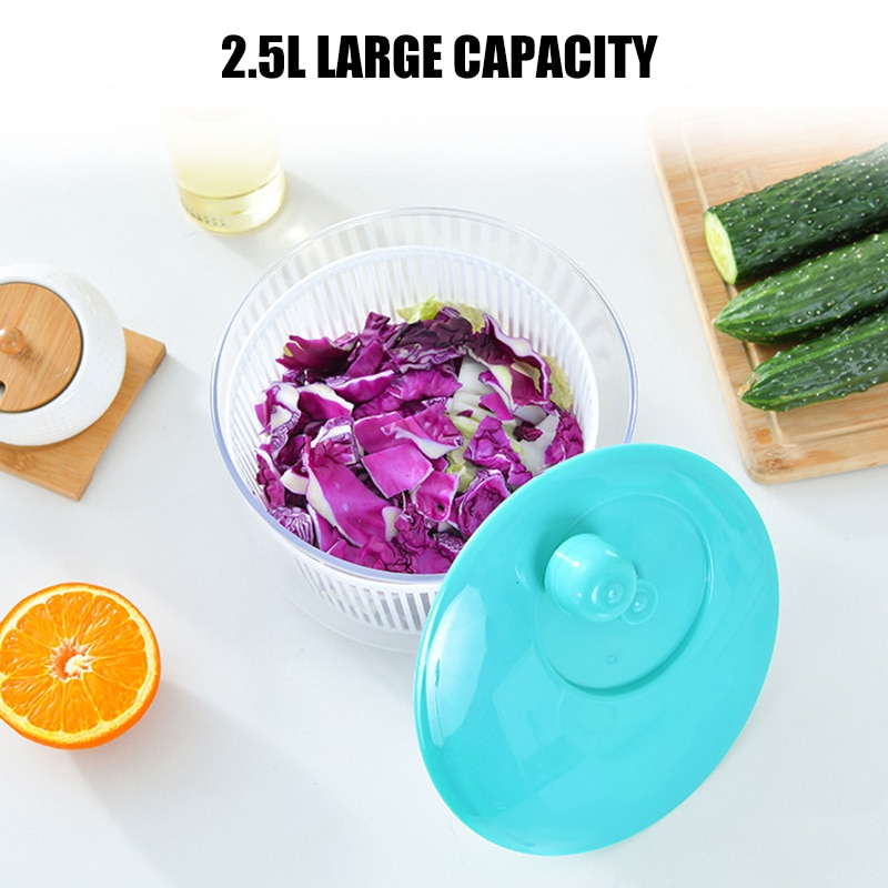 Spot ensalada Spinner verduras hoja lechuga secadora escurridor fruta lavado cesta limpia plástico Hogard