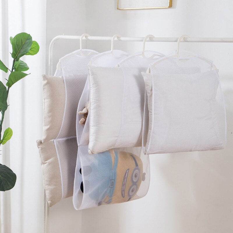Pillow Hanging Net Drying Rack Cushion Doll Drying Nets Storage Bag Multifunctional Pillow Clothes Storage Supplies