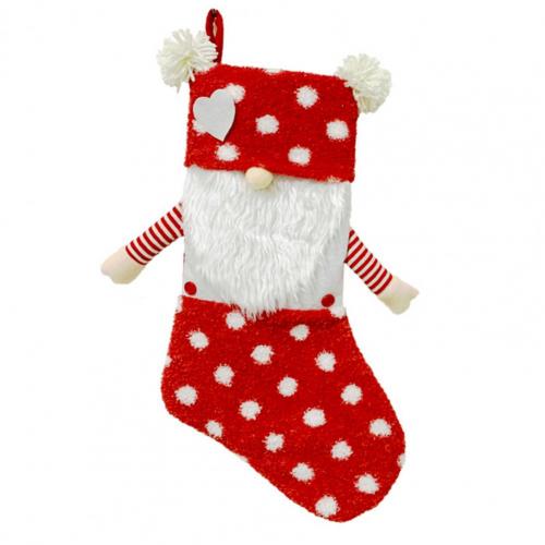 Muñeco sin cara de tela para decoración de niños, Media coloreada y brillante: Rojo