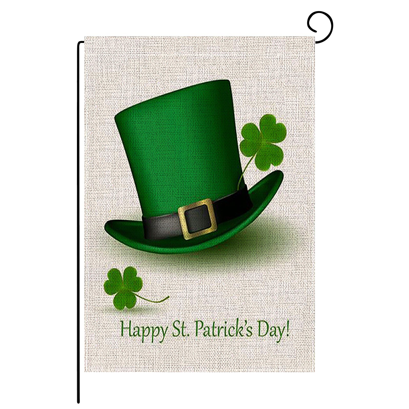 St. Patrick's Day Gartenflagge 30,5x45,7 Cm – Kleeblatt-Design Aus Jute, Doppelseitig, Für Garten & Terrasse