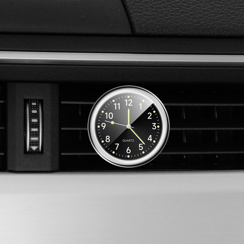 Auto Zifferblatt Uhr Leucht Auto hoch-präzision Elektronische Uhr hoch-Ende-Auto Elektronische Quarz Uhr: Silber
