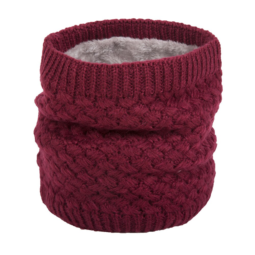 unisex ringe hals skjerf dame vinter fast tykk strikket pels skjerf varm ull kashmir snood barn lue enkle skjerf: 13