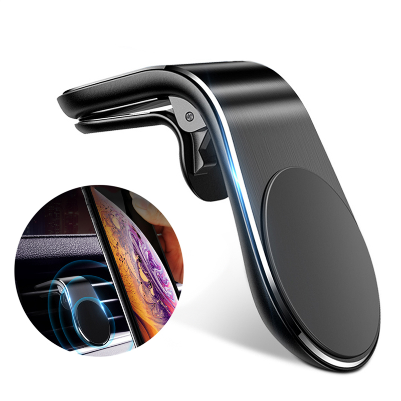 Metall Magnetische Auto Telefon Halfter Mini Luft entlüften Clip Montieren Magnet Mobilen Ständer Für iPhone XS Max Xiaomi Smartphones in Auto