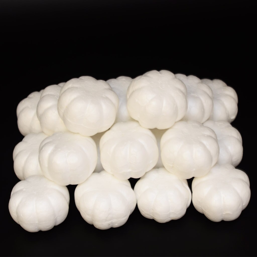 20 Pack Pumpkin Shape Polystyrene Styrofoam Foam DIY Halloween Crafts Supply