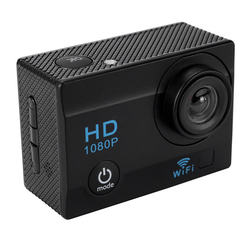 2 Inch HD 1080P Waterproof Camera DVR Cam DV Video Camcorder Video Camera skiing swimming riding: black