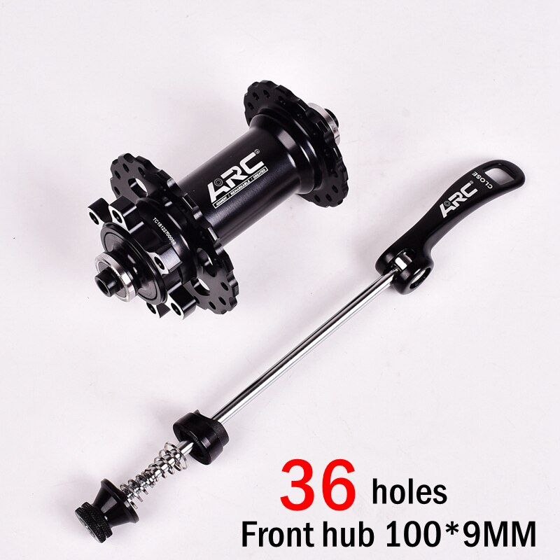 Mtb Mountainbike Hub Quick Release Set Fiets Hub Arc Fiets Hubs Sealed Bearing 32 28 36 Gaten Schijfrem qr 4 Lagers 4 Pallen: 36H Black Front hub