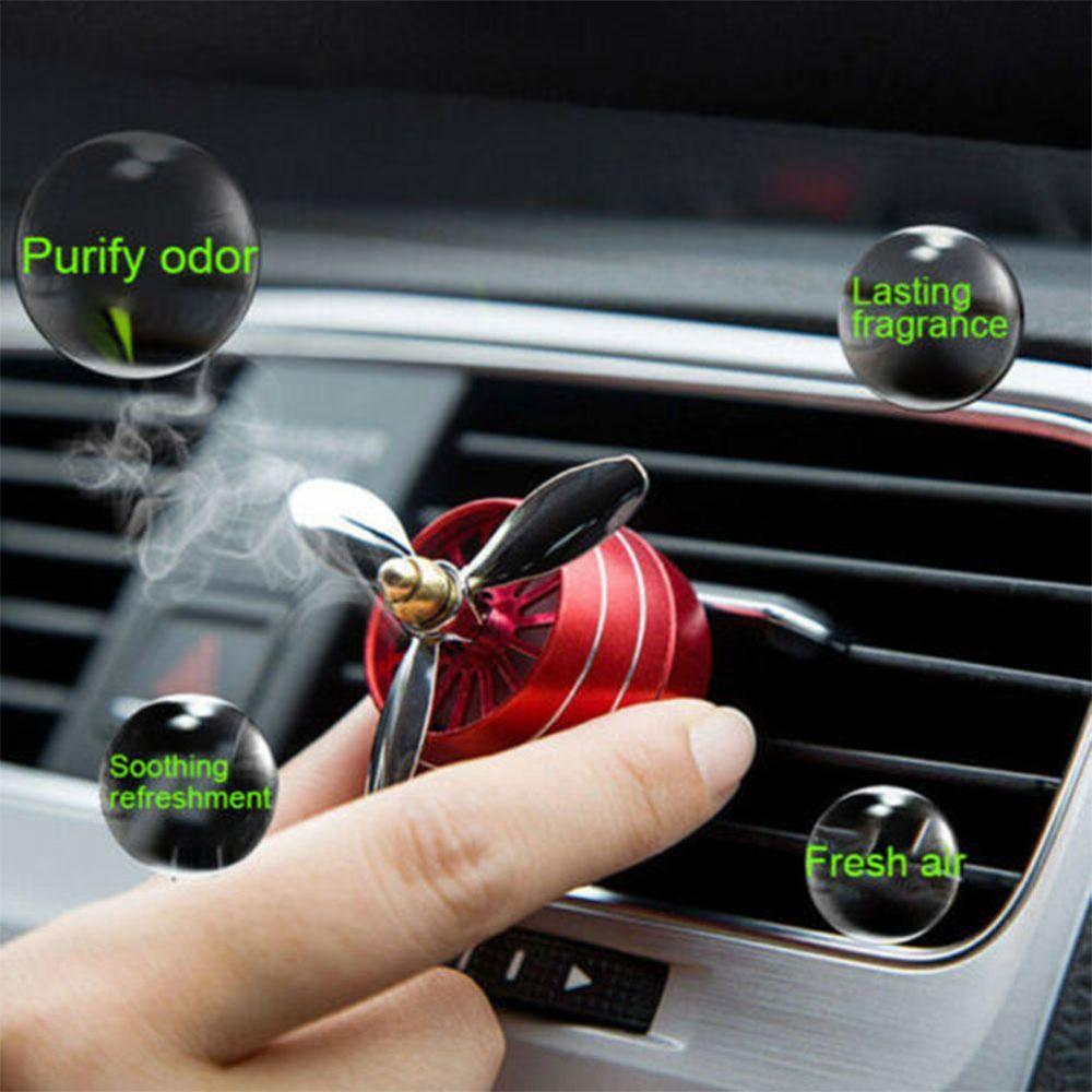 Bil parfume diffusor luftfrisker ledet lys udluftning udløb klip biler indretning propel duft lugt ornament