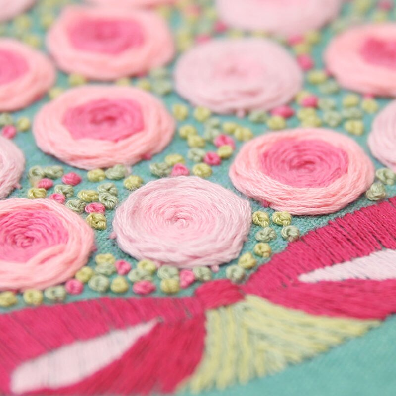 Smukke blomster mønster korssting materiale pakke praktisk håndarbejde broderede materialer gør-det-selv broderi håndarbejde kits