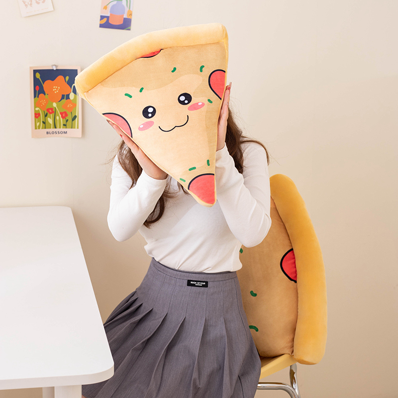 45/55/65 cm Pizza Lebensmittel Plüsch Kissen Gefüllt Wie Echte Runde Snack Kissen Hülse Kreative Sofa Stuhl Dekor Geburtstag