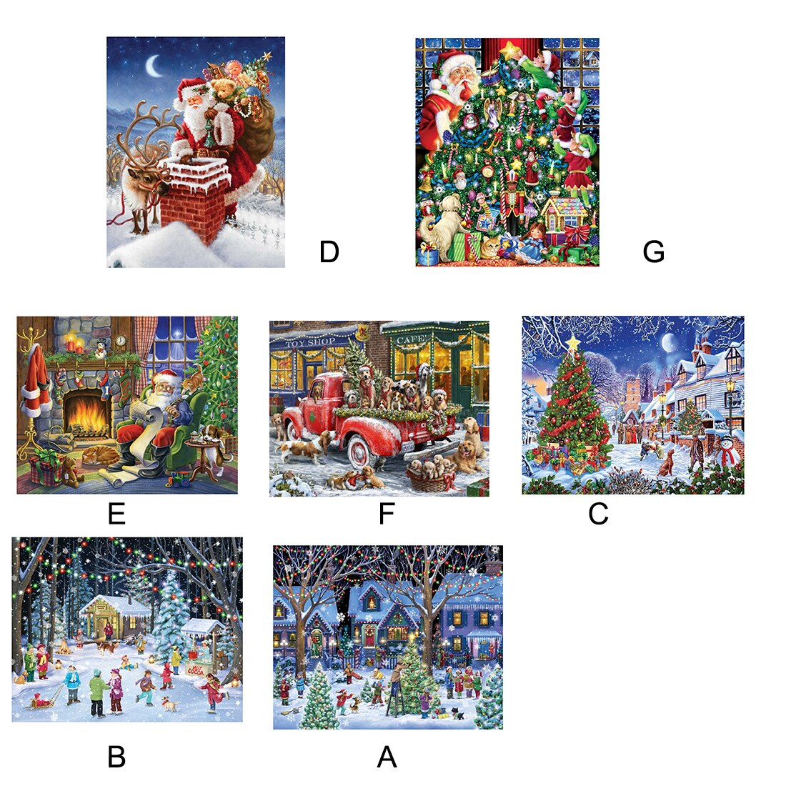 Happy Christmas 500/1000Pcs Puzzle Pieces Exercise Memory Relieve Stress Jigsaw Puzzles NIN668