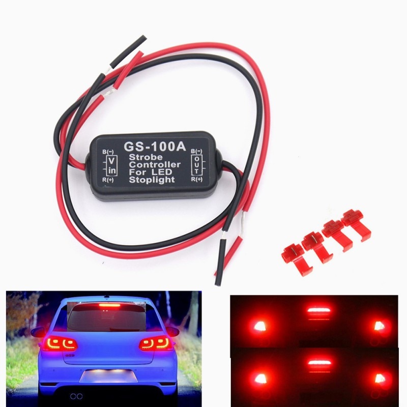 Auto 12V GS-100A Led Hoge Positie Brake Staart Stop Light Strobe Flash Knipperende Controller Doos Led Verlichting Nieuw
