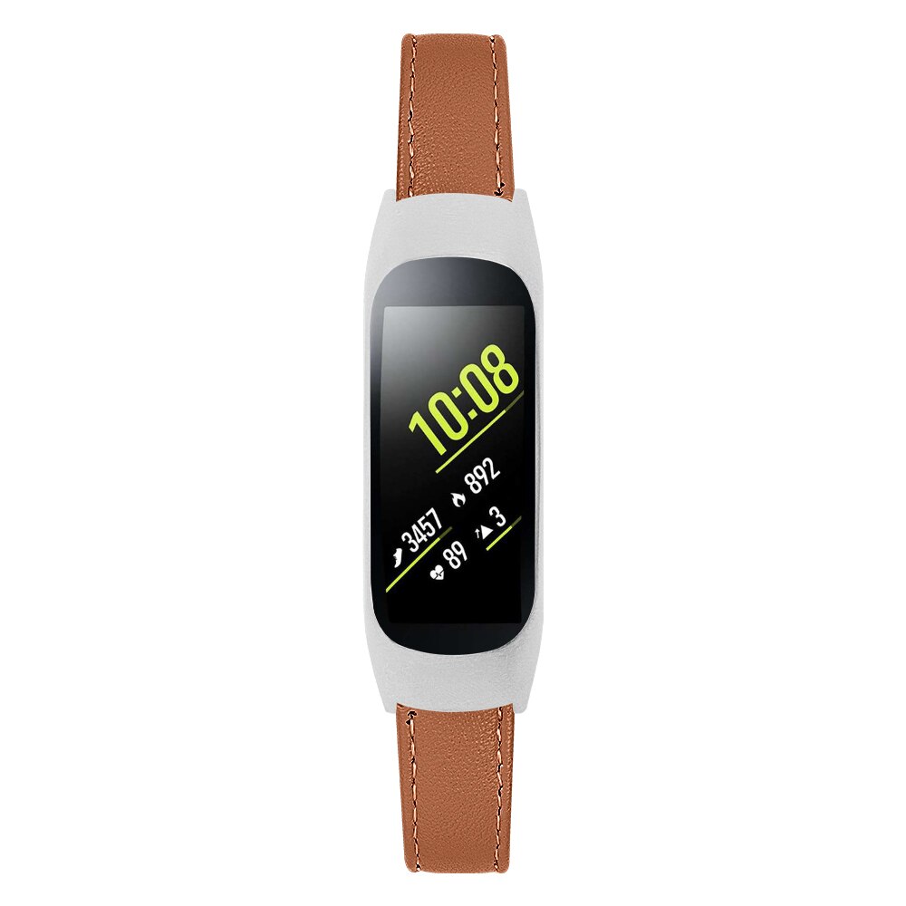 Correa de cuero para Samsung Galaxy fit-e SM-R375 correas de reloj con marco Funda de cuero genuino correa de repuesto