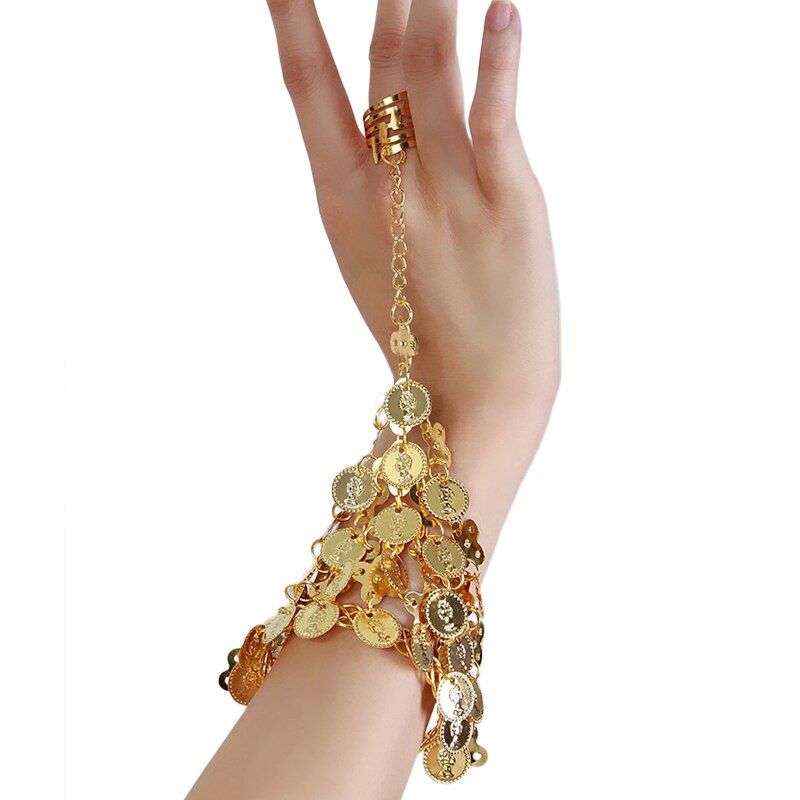 Ropa de baile joyas estilo Bollywood brazaletes para bailar 1 par conjunto de joyas accesorios de joyería hindú