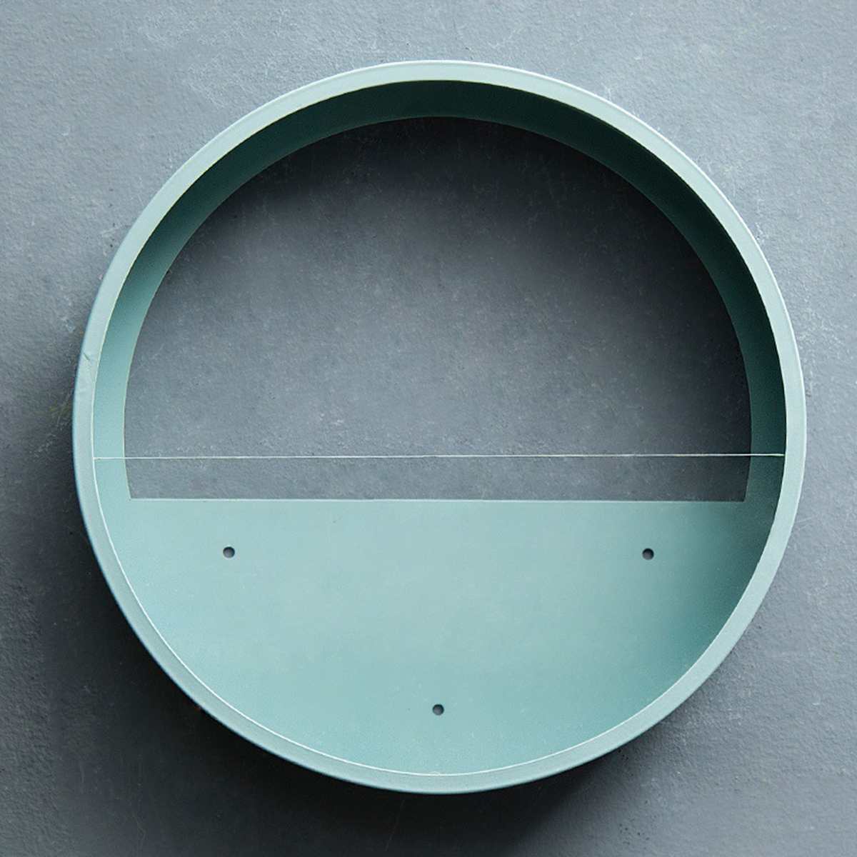Vase mural rond en fer moderne | Décor mural suspendu pour maison salon Restaurant Pot de fleurs plantes succulentes Vases en verre d'art: Bleu / 30CM
