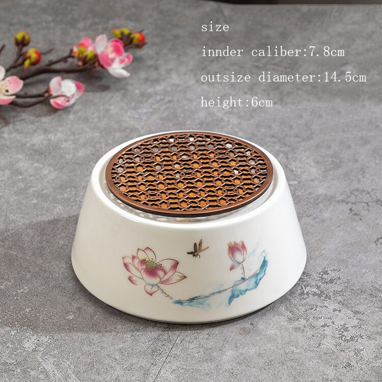 Keramische Thee Kachel Chinese Theewaar Accessoires Tool Thee Warmer Kaars Kachel Thuis Theepot Fair Bekerhouder Kung Fu Thee Kachels craft: D Style