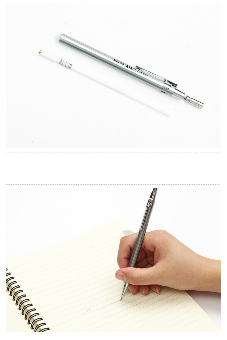 M&amp;G MP1001 0.7mm/0.5mm Aluminum Metal Kids Mechanical Pencil Stationery Office School Supplies