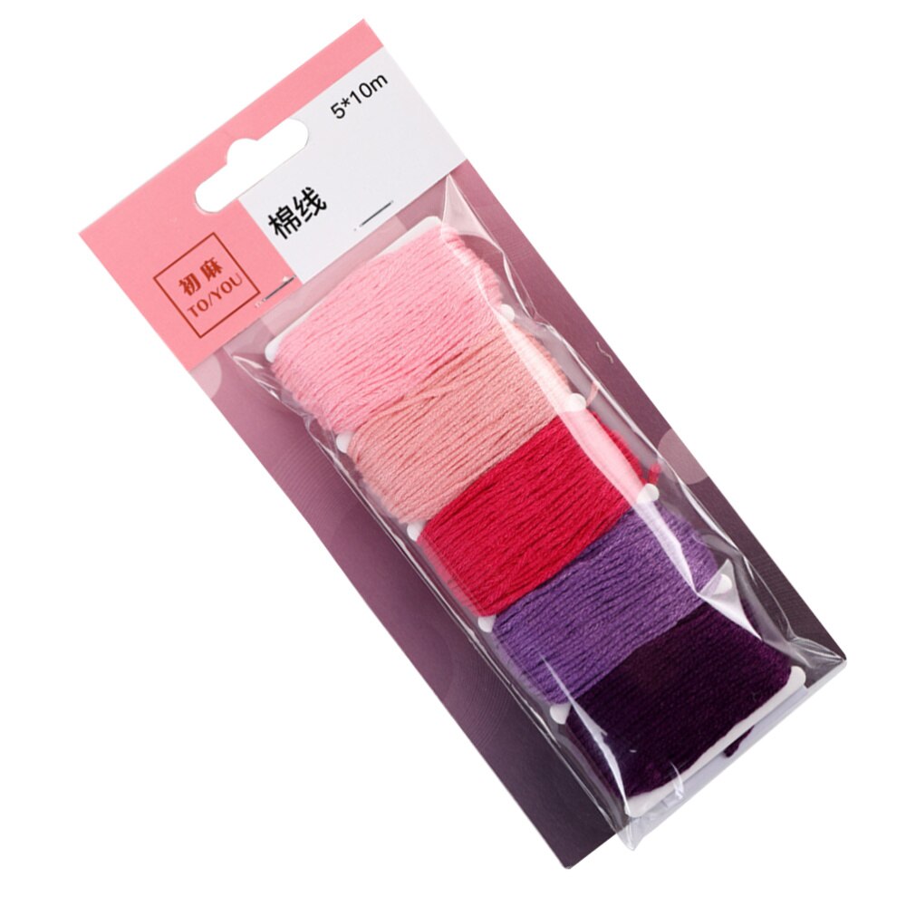 Hilo de punto de cruz de Color degradado, hilo de Cruz para bordar, Color amarillo: Purple