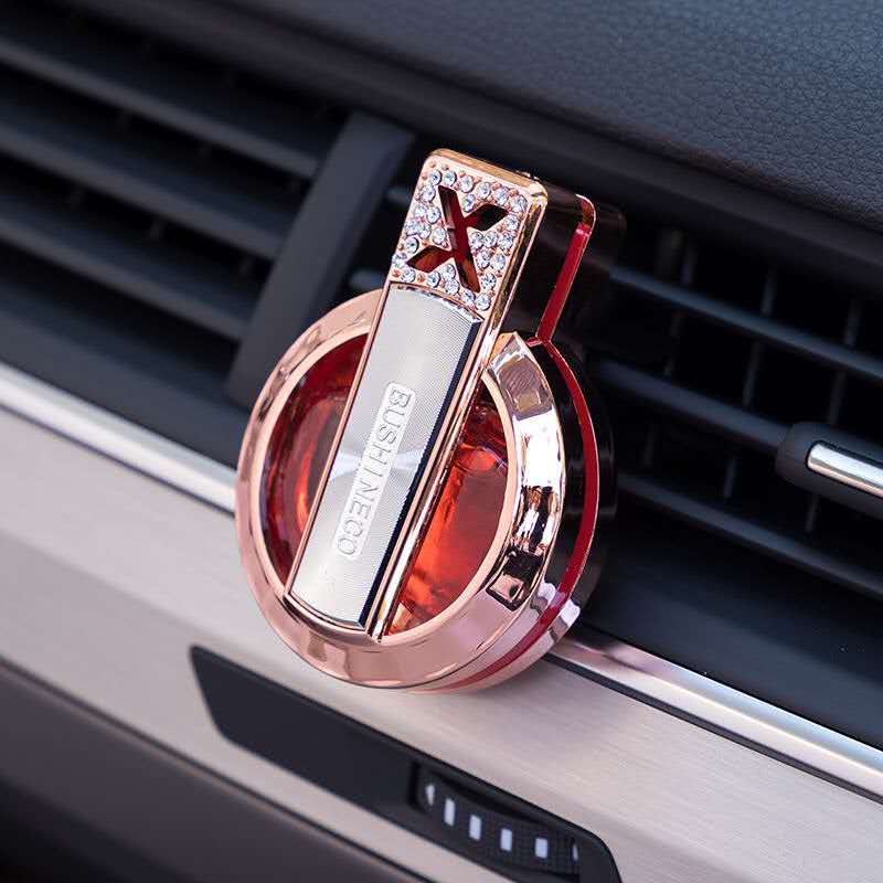 car Air Conditioner Perfume Clip Car Perfume Holder air fresh with Diamond 4 Fragrances car accessories for girls: Replenisher- red