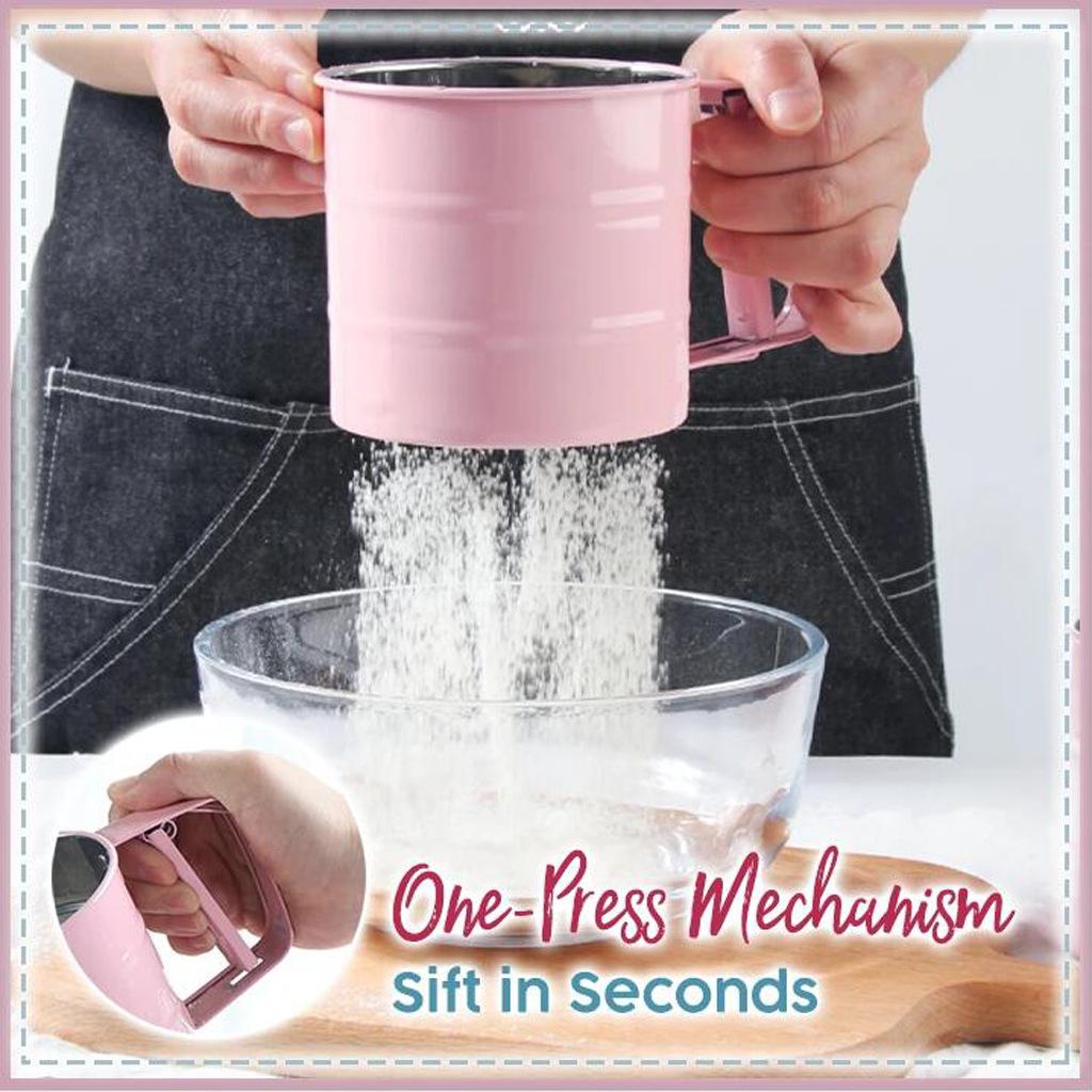 Powerful Hand-held Flour Sieve Baking Tools Handheld Flour Sieve Effectively Filters Large Particles
