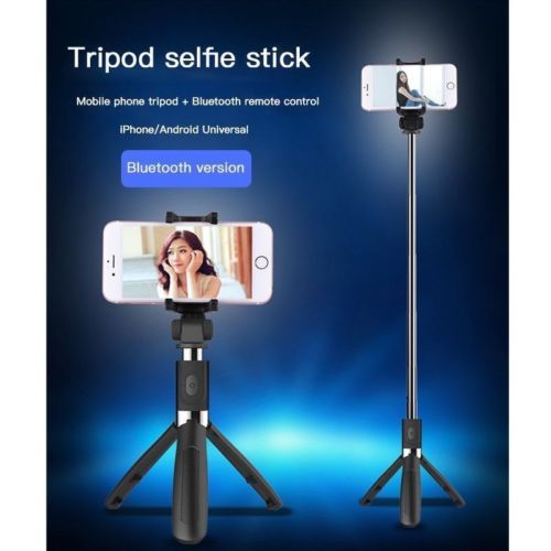 Poweradd 360 grader bluetooth selfie stick lukker stativ monopod fjernbetjening stativ