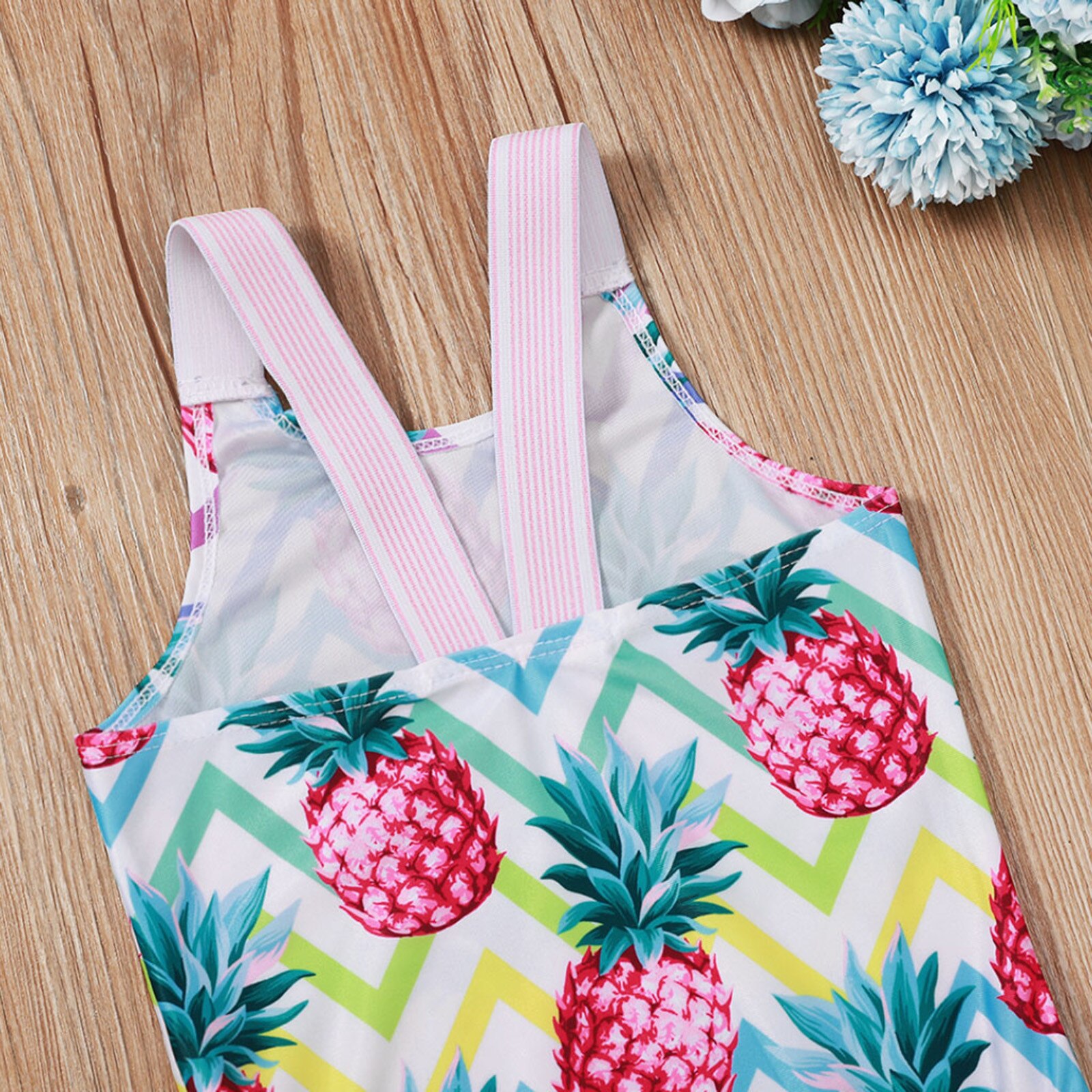 Toddler Kids Baby Girls Pineapple Print One-piece Swimwear Swimsuit Beachwear Summer Bikini Sets Kids Swimsuit Lovely Swimwear