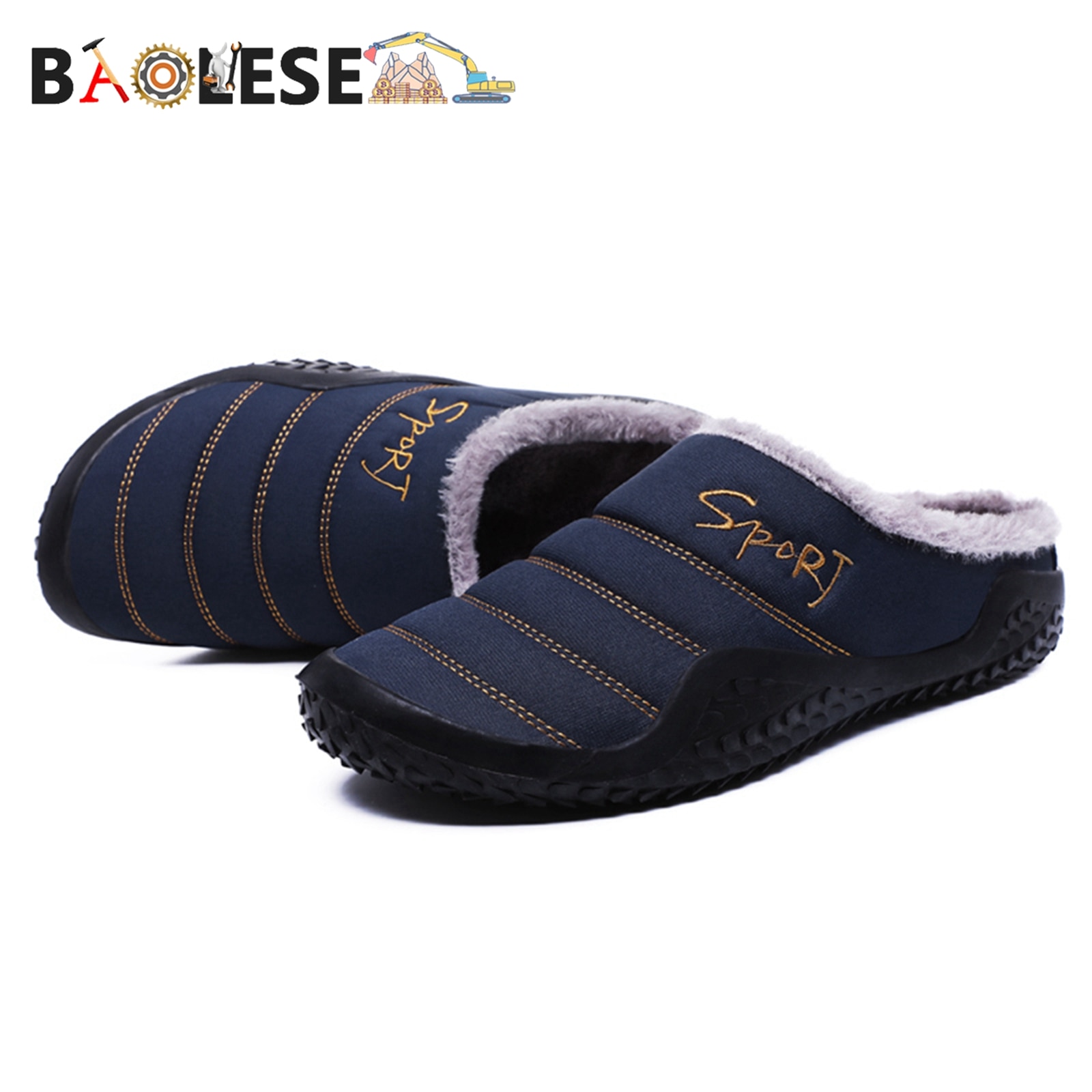 Pantofole BAOLESEM House scarpe invernali da uomo pantofole da uomo morbide scarpe in cotone pantofole da uomo antiscivolo calde in pile di alta qualità