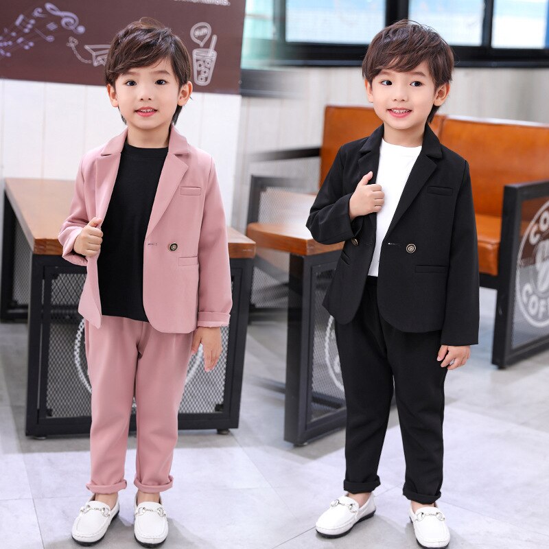 Costume de mariage pour enfants, ensemble 2 pièces, veste + pantalon, Blazer pour garçons de 3 à 10 ans