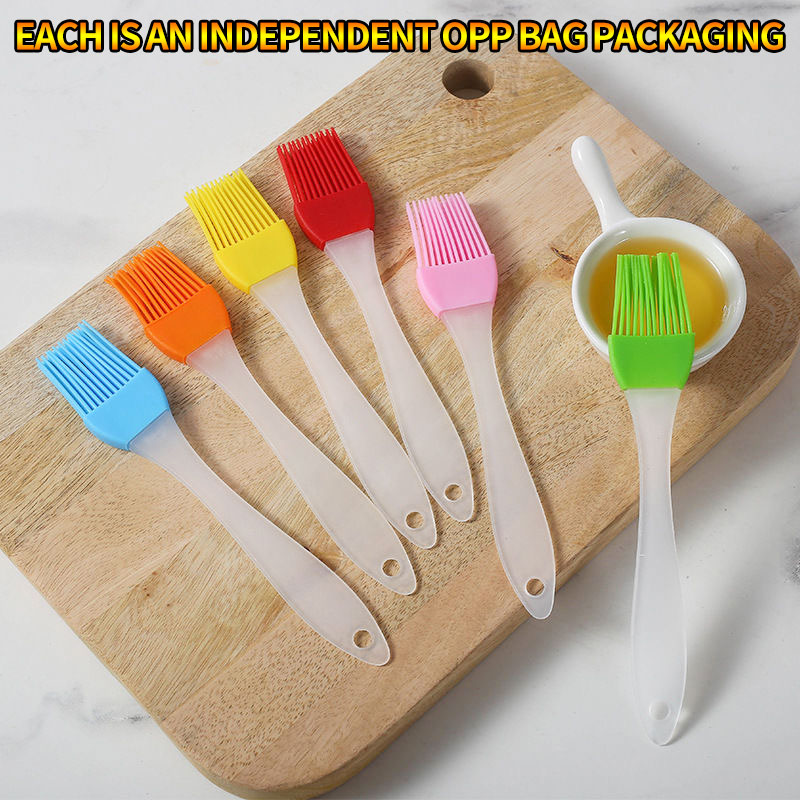 Silicone Oil Brush Small Barbecue Brush Household Kitchen Baking Pancake Oil Brush Tool High Temperature Resistant No Hair