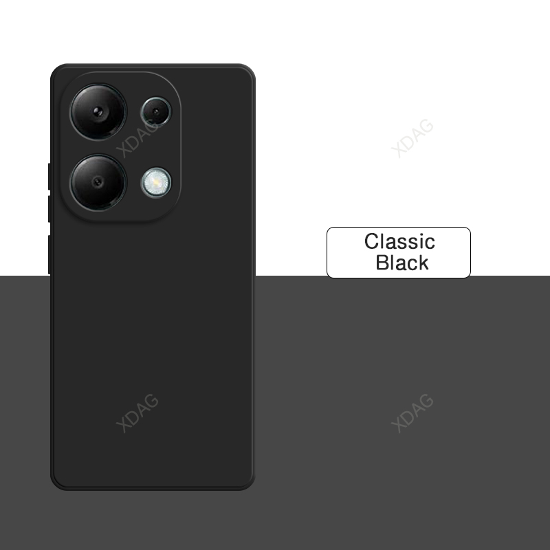 Capa de telefone de silicone líquido para xiaomi redmi note13 note 13 pro 13pro 4g 6.67 "alta qualidade macio original quadrado capa traseira escudo: Dourado