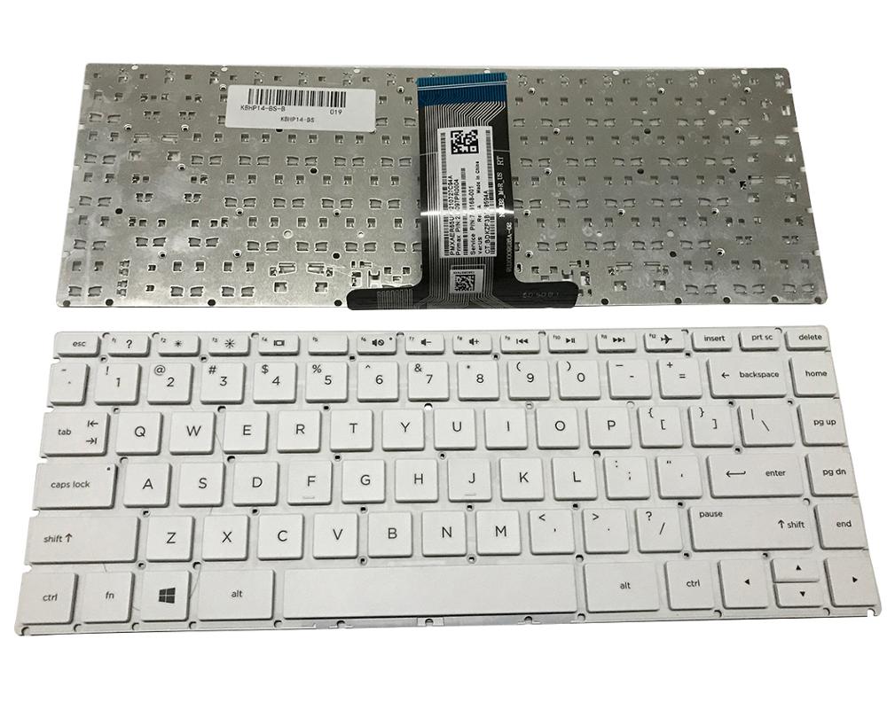 Os laptop tastatur til hp pavilion  x360 14-ba 14t-ba 14m-ba 14-bs 14-bs000 bs100 tpn -w125 q186 q189 c121 baggrundsbelyst: Hvid
