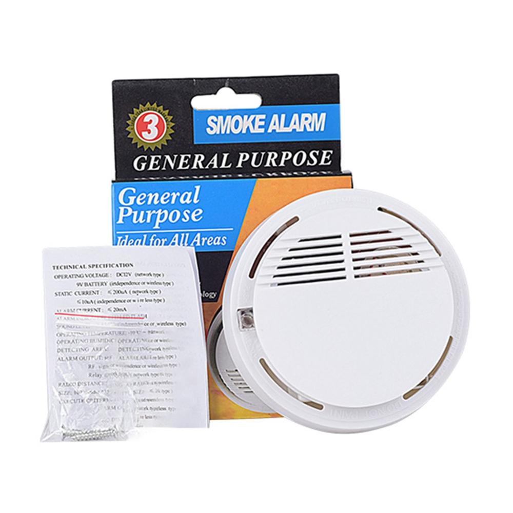 Graffiti smoke detector fire alarm sensor battery powered intelligent life push home safety smoke alarm