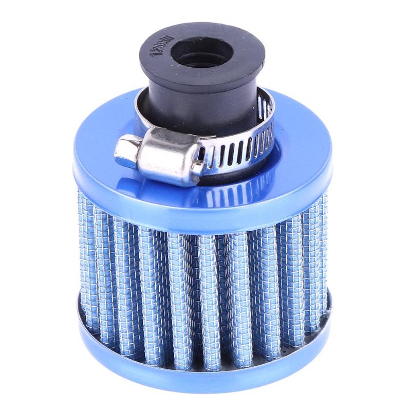 VODOOL Auto Air Intake Filter 12mm Blauw Mini Auto Motor High Flow Cold Air Intake Filter Turbo Vent Crank auto Filter Cleaner