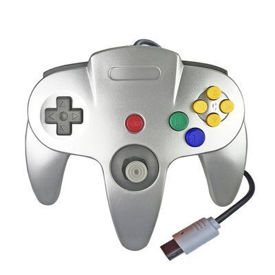 Gamepad Wired Controller Joypad For Gamecube Joystick Game Accessories For Nintend N64 For PC Computer Controller: Silver