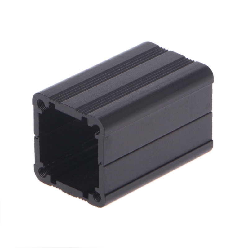 1 stk gjør-det-selv ekstrudert elektronisk prosjekt aluminium kapsling svart 40 x 25 x 25mm