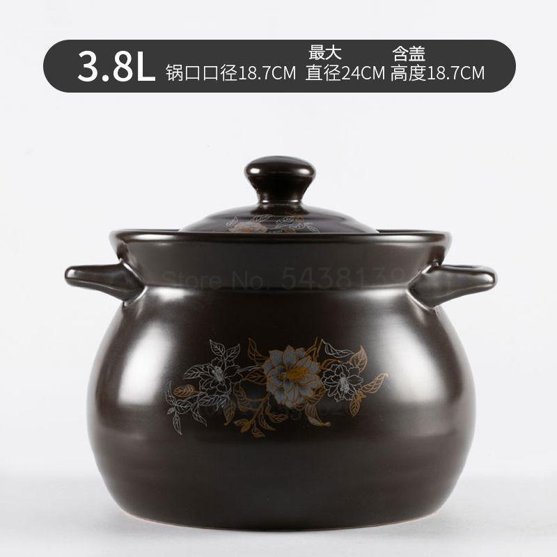 Gryte komfyr husholdningsgass keramisk gryte bølgesuppe gryte åpen ild vintage banditt kinesisk medisin stuing suppe: Gamle bonde 4