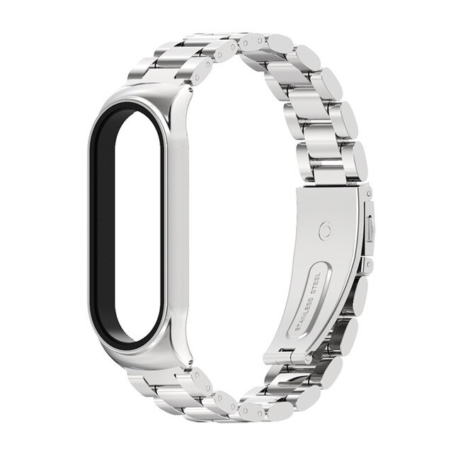 Strap For Xiaomi Mi Band 4 3 Strap Bracelet Metal Stainless Steel Global Version Compatible Wristbands: 5