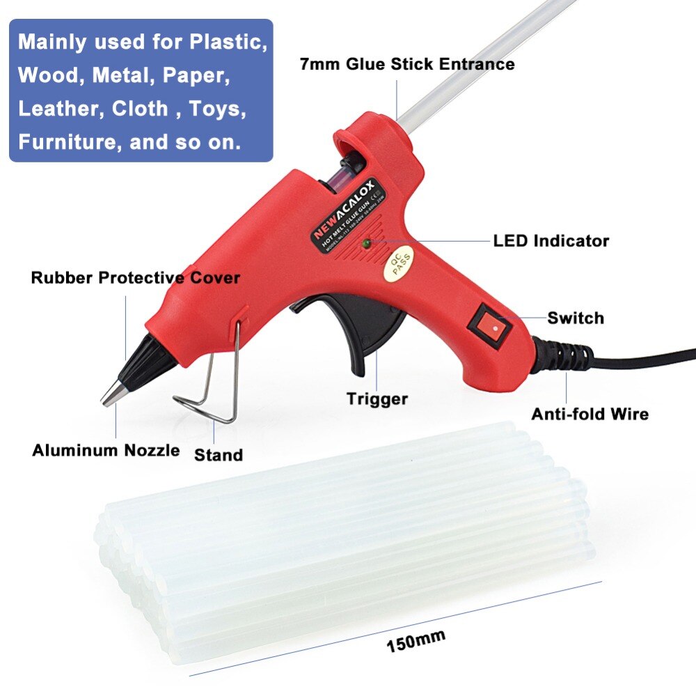 NEWACALOX Adjust Temp EU/US 60W ESD Soldering Iron Kit Welding Tool Set with Multimeter Glue Gun Solder Assist Set Repair Tools