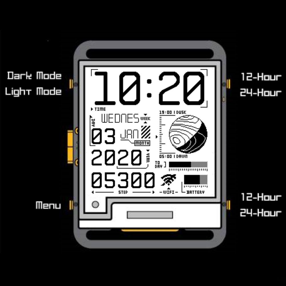 Watchy ESP32 pantalla de tinta de reloj electrónico programable puede cambiar libremente fondos de pantalla consumo de energía ultrabajo ángulo de visión amplio