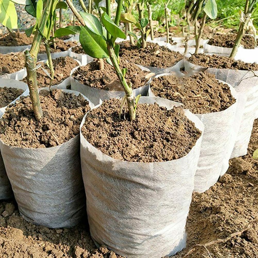 100 Stuks Verschillende Maten Biologisch Afbreekbaar Non-woven Potten Eco-vriendelijke Planten Zakken Verzorgingstas Plant Groeien Zakken Voor Tuin