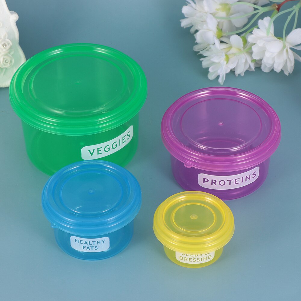 1 Set 7 Pcs Dieet Portion Control Containers Vers Houden Voedsel Doos Multifunctionele Voedsel Storage Case (Hieronder 300ml)