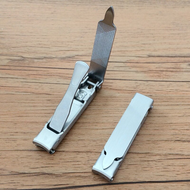 1Pc Ultradunne Opvouwbare Hand Teen Nagelknipper Cutter Trimmer Roestvrij Sleutelhanger
