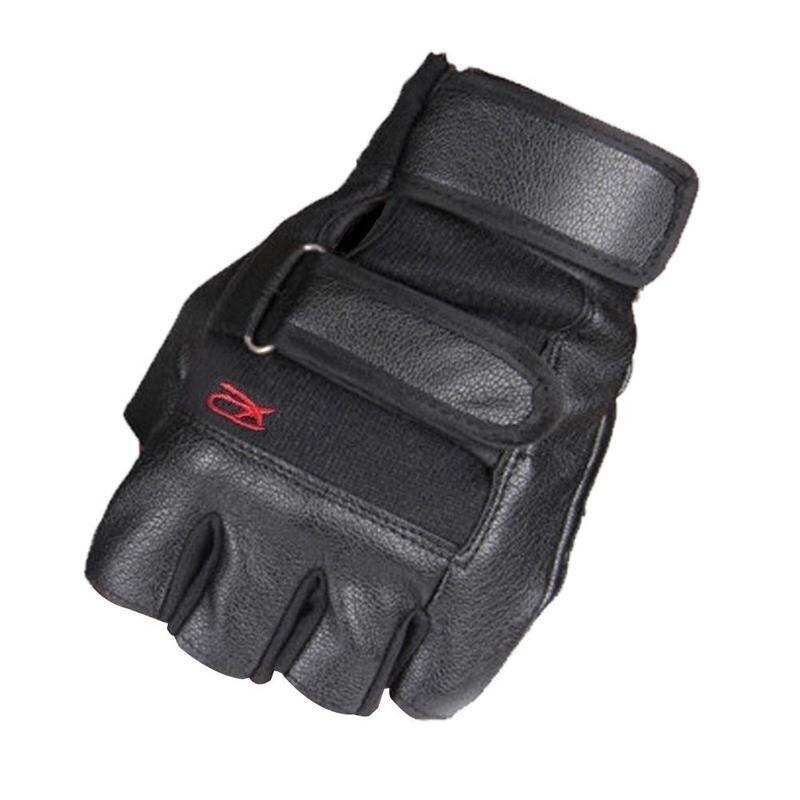 Men Outdoor Driving Motorcycle Biker Fingerless PU Gloves Half Finger Gloves Outdoor Sports Half Finger Gloves