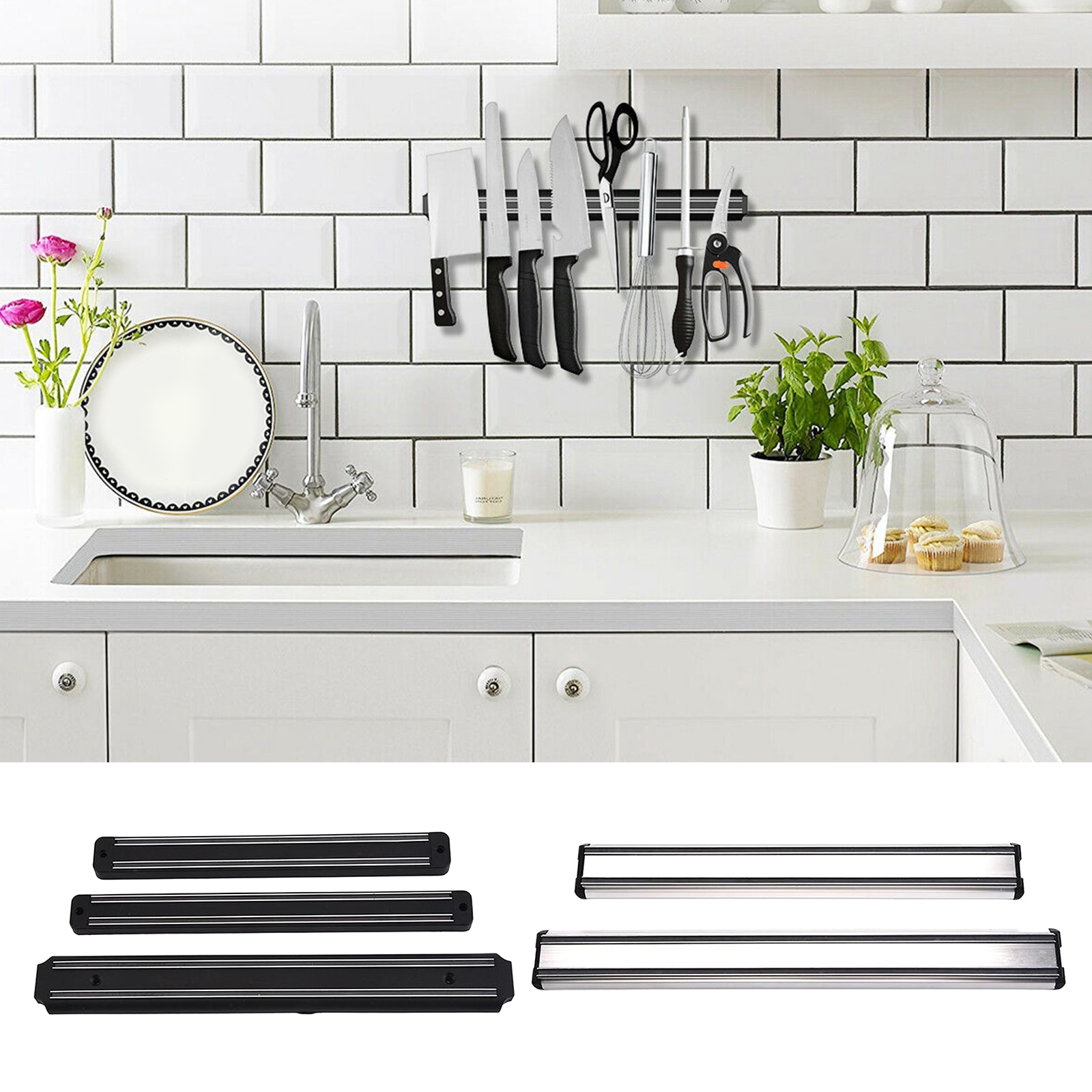 Magnetic Strip Magnetic Holder for Wall, Rack, Knives Bar Space-Saving Kitchen Knives Bar